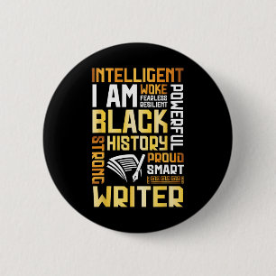 Ich bin intelligenter Schwarzer Geschichte stolzer Button