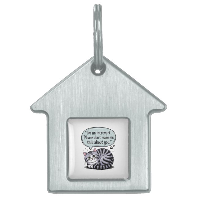 "Ich bin introvertiert. Bitte lassen Sie mich nich Tiermarke (Vorderseite)