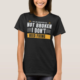 Ich bin introvertiert, nicht kaputt, ich brauche k T-Shirt