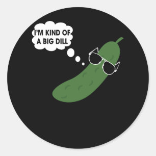 Ich bin irgendwie eine große todbringende Pickle Runder Aufkleber