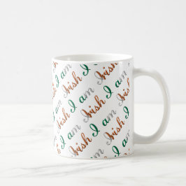 Ich bin irisches Country Pride Typografy Pattern Kaffeetasse
