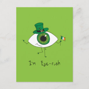 Ich bin Irish St. Patrick's Day Eye Eyeball Postkarte