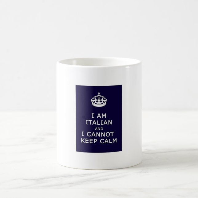 Ich bin italienisch und ich kann Ruhe nicht Kaffeetasse (Mittel)