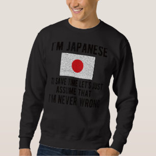 Ich bin japanische Flagge Japan Roots Sweatshirt