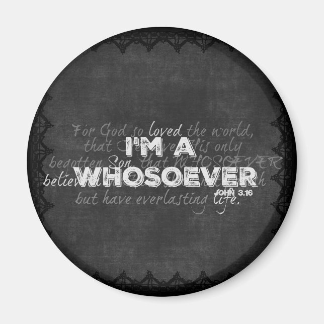 Ich bin jemand, der John 3.16 Bible Verse ist Magnet (Vorne)