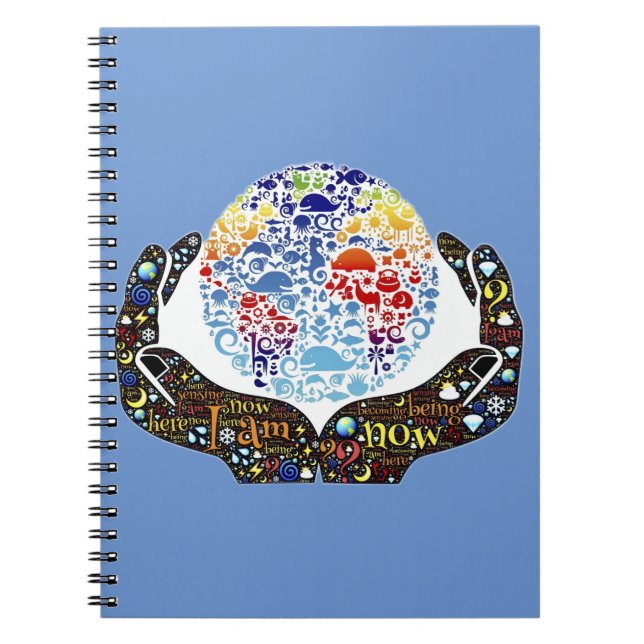 Ich bin jetzt inspirierende Word Art Notizblock (Vorderseite)