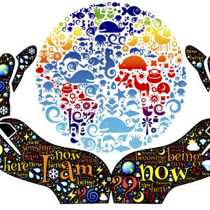 Ich bin jetzt inspirierende Word Art Poster