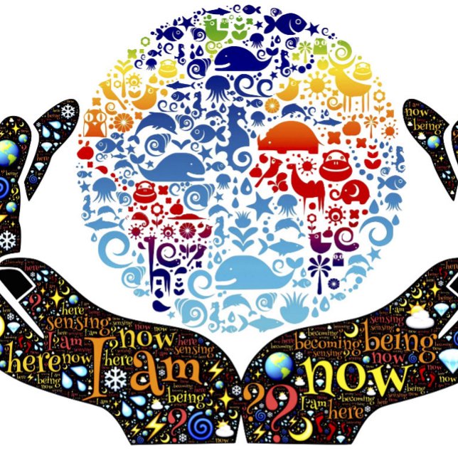 Ich bin jetzt inspirierende Word Art Poster (Von Creator hochgeladen)