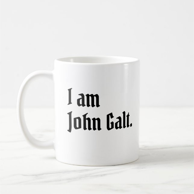 ICH BIN JOHN GALT KAFFEETASSE (Links)