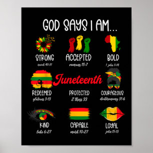 "Ich bin Juneteenth Free-ish Independence Day Mel" Poster
