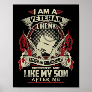 ICH BIN KANADISCHER VETERAN WIE MEIN VATER VOR MIR POSTER
