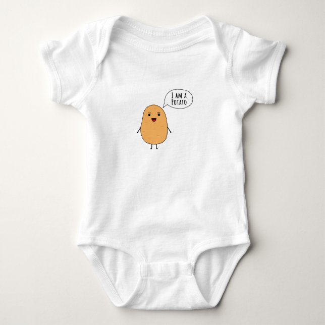 Ich bin Kartoffel Baby Strampler (Vorderseite)
