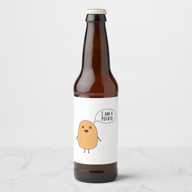 Ich bin Kartoffel Bierflaschenetikett (Vorderseite)