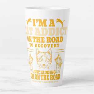 Ich bin katzenabhängig auf dem Weg zur Erholung Milchtasse