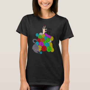Ich bin Katzenkatzenhecht aus Crochet-Wollgarn T-Shirt