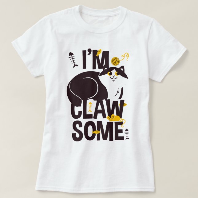 Ich bin Katzenliebhaber/Katzenjucken T-Shirt (Design vorne)
