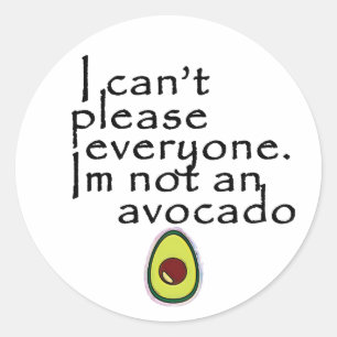 Ich bin kein Avocado! Runder Aufkleber