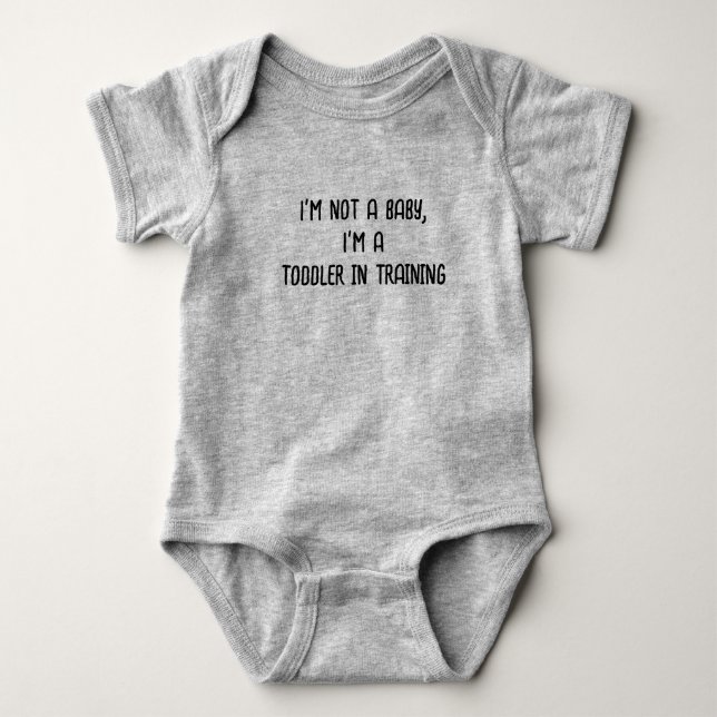 Ich bin kein Baby, ich bin ein Baby Bodysuit Baby Strampler (Vorderseite)