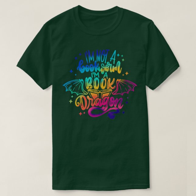 Ich bin kein Buchwurm Im Buch Dragon Liebe lese l T-Shirt (Design vorne)