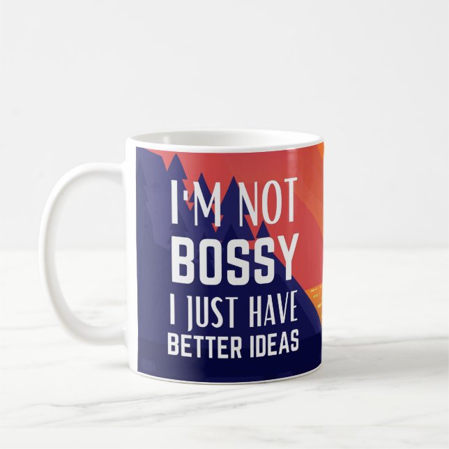 Ich bin kein Chef, ich habe einfach bessere Ideen Kaffeetasse (Links)