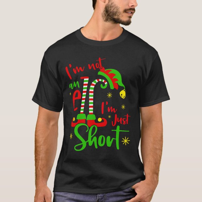 Ich bin kein Elf Familie Weihnachts Pjs Matching M T-Shirt (Vorderseite)