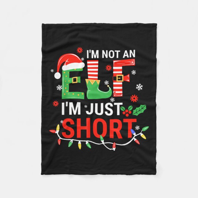 Ich bin kein Elf Ich bin nur Kurz Shirt Männer Fra Fleecedecke (Vorderseite)