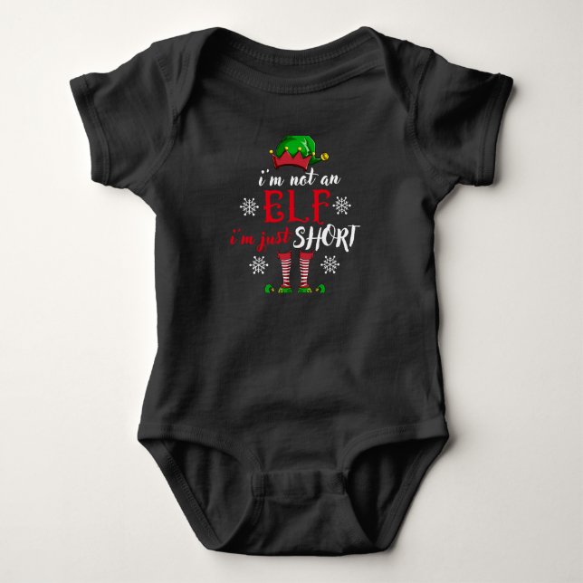 Ich bin kein Elf, ich bin nur kurze, lustige Weihn Baby Strampler (Vorderseite)