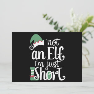 Ich bin kein Elf, ich bin nur Kurze Weihnachtsfeie Feiertagskarte