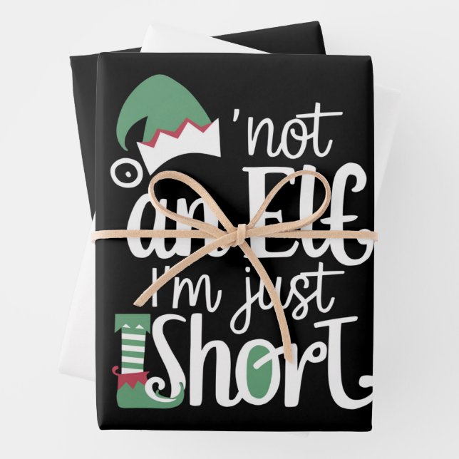 Ich bin kein Elf, ich bin nur Kurze Weihnachtsfeie Geschenkpapier Set (Beispiel)