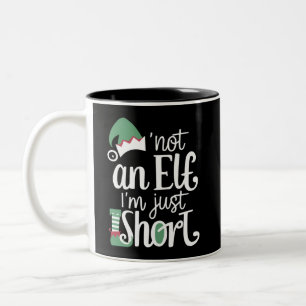 Ich bin kein Elf, ich bin nur Kurze Weihnachtsfeie Zweifarbige Tasse
