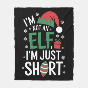 Ich bin kein Elf, nur klein, lustiges Weihnachten Fleecedecke