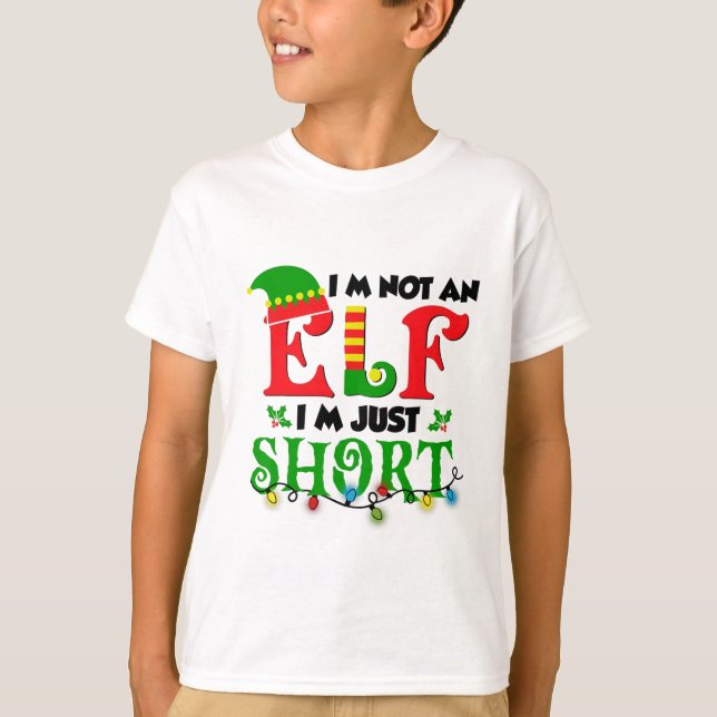 Ich bin kein Elf, nur Kurze lustige Weihnachtsmänn T-Shirt (Vorderseite)