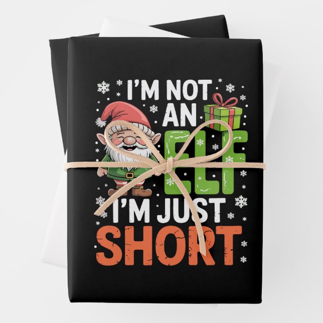 Ich bin kein Elf, nur Kurze WeihnachtsWeihnachtsWe Geschenkpapier Set (Beispiel)