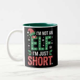 Ich bin kein Elf, nur Kurze WeihnachtsWeihnachtsWe Zweifarbige Tasse