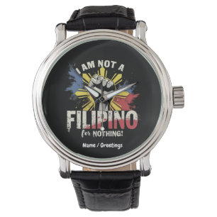 Ich bin kein Filipino für nichts Duterte-Unterstüt Armbanduhr