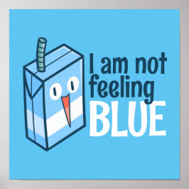 Ich bin kein Gefühl-blaues Sweatshirt Poster