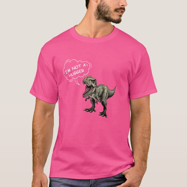 Ich bin kein Hugger T-Shirt Introvertiert T Rex Sa (Vorderseite)