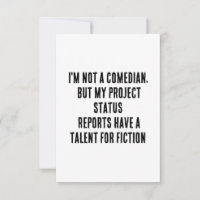 Ich bin kein Komiker, aber mein Projektstatus beri