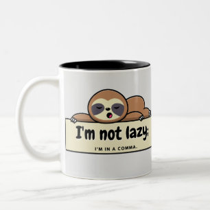 Ich bin kein Lazy: Unglaublich witzig Schriftstell Zweifarbige Tasse