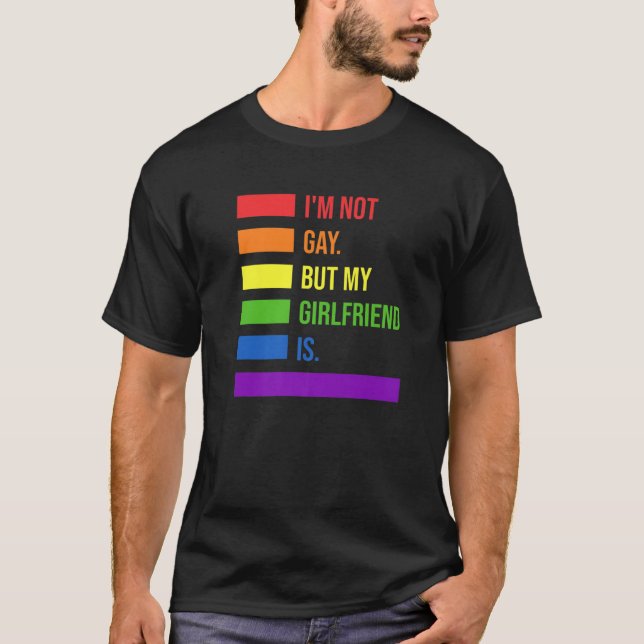 Ich bin kein Lesbe, aber meine Freundin ist Lesben T-Shirt (Vorderseite)