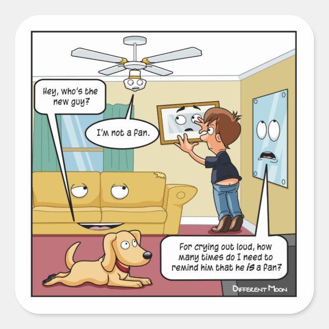 Ich bin kein Lüfterputzer Quadratischer Aufkleber (Vorderseite)