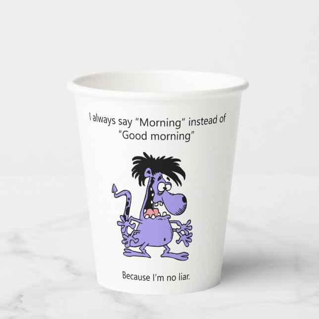 Ich bin kein Lügner Pappbecher (Vorderseite)