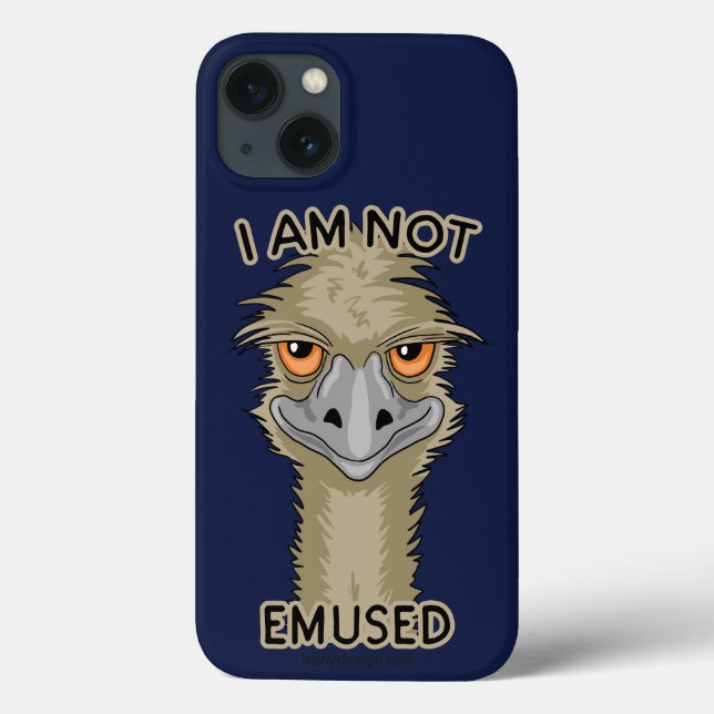 Ich bin kein lustiger Emu Pun Case-Mate iPhone Hülle (Rückseite)