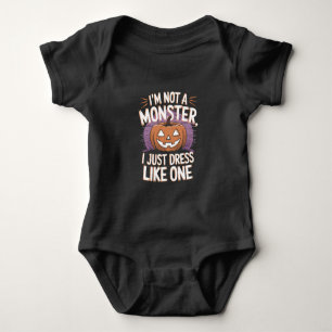 Ich bin kein Monster, das ich nur wie ein Hallowee Baby Strampler