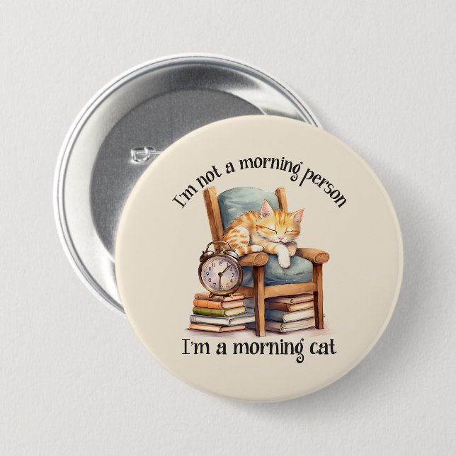 Ich bin kein Morgen Button (Vorne & Hinten)