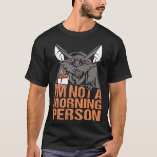 Ich bin kein Morgenmensch Fledermaus Halloween Kür T-Shirt