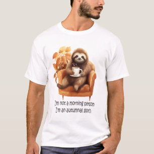 Ich bin kein Morgenmensch Herbstfaultier T-Shirt
