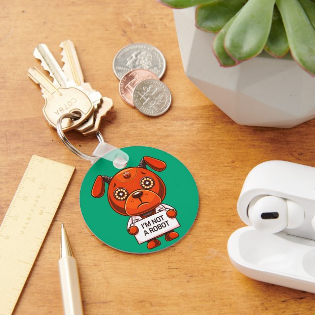 Ich bin kein niedlicher Roboter Schlüsselanhänger (Schreibtisch)