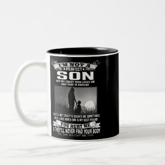 Ich bin kein perfekter Sohn, aber meine Mama Liebe Zweifarbige Tasse