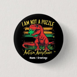 Ich bin kein Puzzle, der Autismus akzeptiert Button